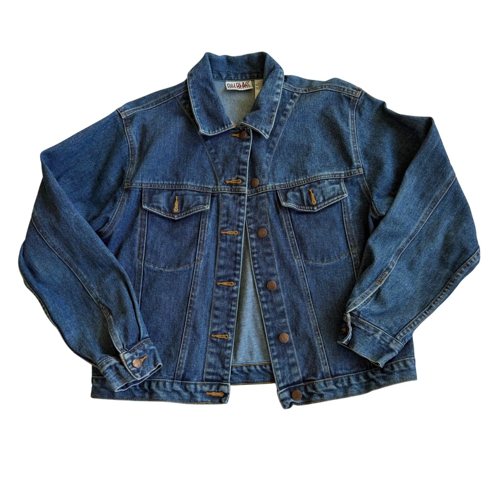 Vintage Bill Blass Jeans Medium Wash Denim Jacket - Classic Trucker Style